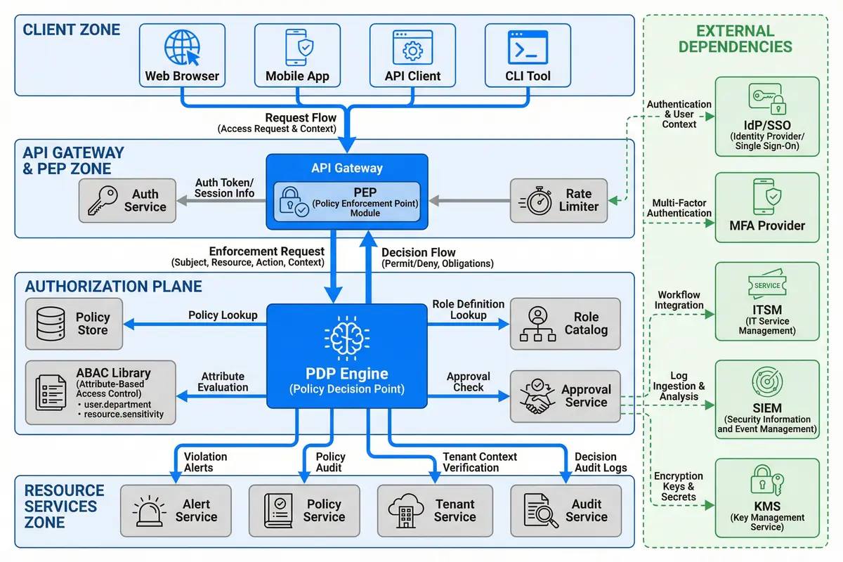 Typical Authorization System Topology